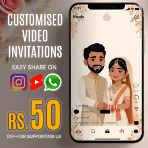 Wedding Video Invitation Customised - Manually Made for You